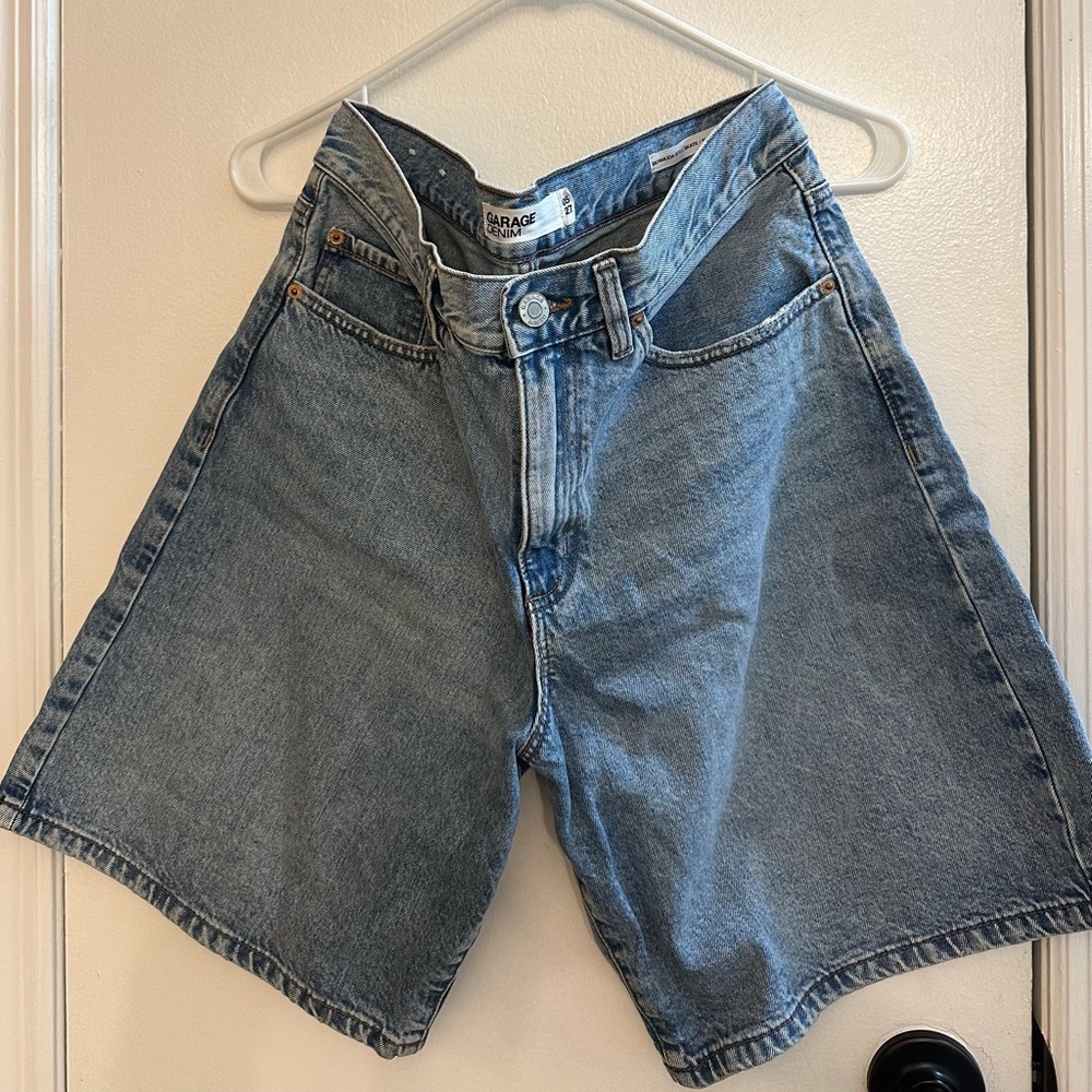Garage Classic Blue Bermuda style skate Jean Shorts